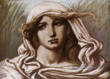  Symbolisme Art - Tête d’une jeune femme 1900 symbolisme Elihu Vedder
